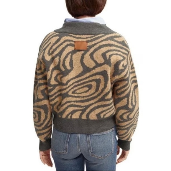 Scotch & Soda Intarsia V-Neck Sweater Wool Alpaca - Picture 3 of 7